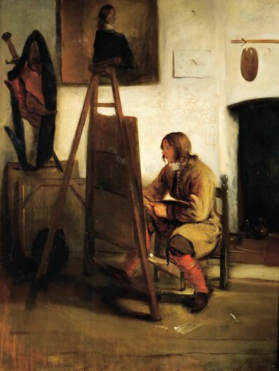 Young Painter in a Studio by Barent Fabritius